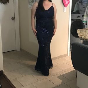 Navy Blue Mermaid Dress
